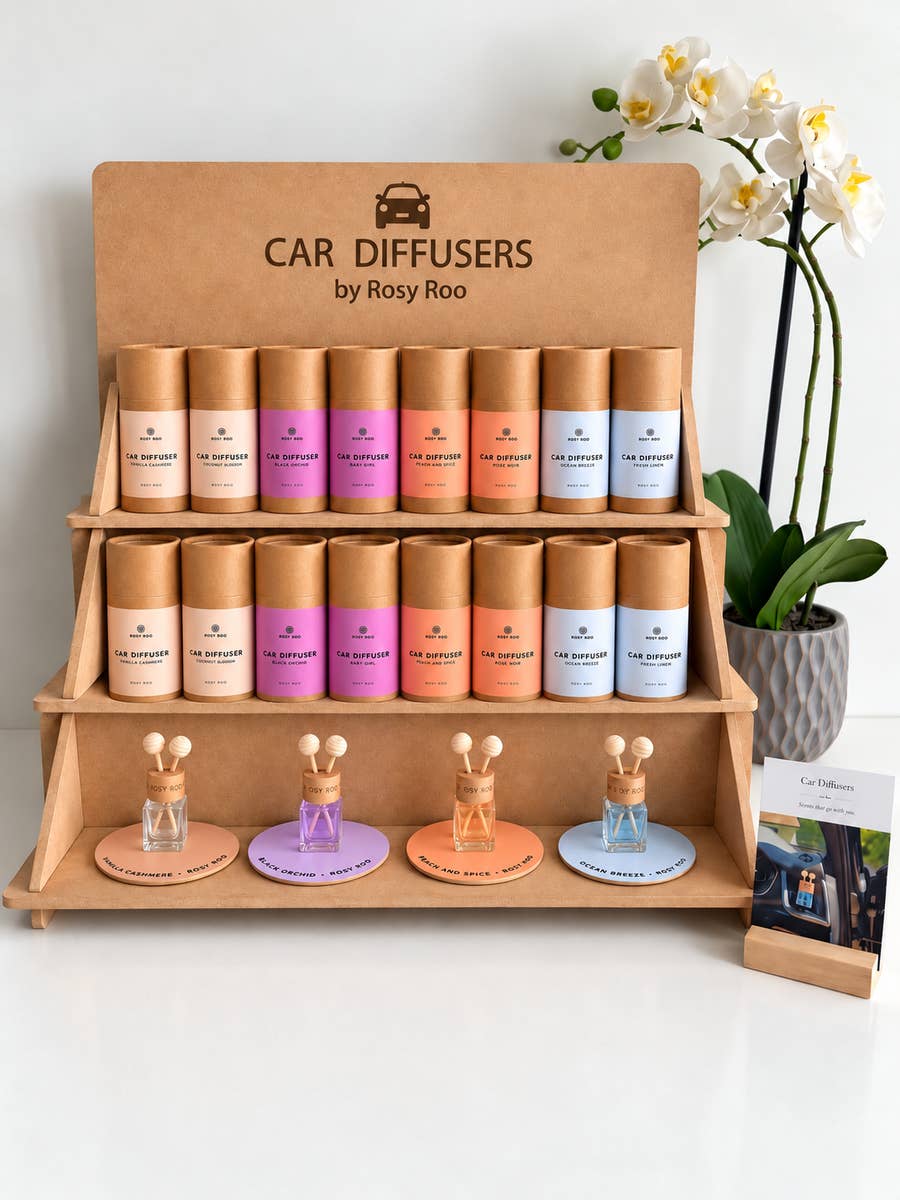 Car Medium Table Stand & POS with coasters